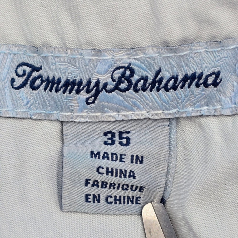 Tommy Bahama Boracay Chino Shorts Mens 35 Blue Cotton Tencel 9 In Inseam - Picture 5 of 7